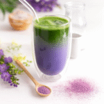 Ube et matcha latte