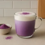 ube latte et poudre